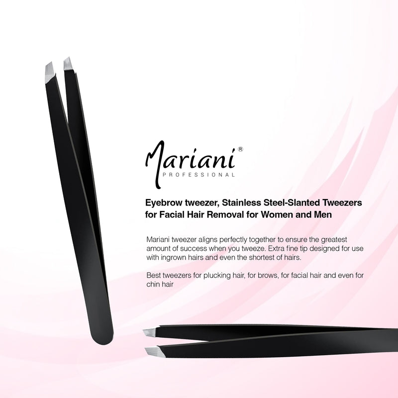 Professional Stainless Steel Tweezers for Eyebrows Mariani 727 2 Pcs