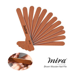 Professional Wooden Straight Nail File 50Pcs Mira 713