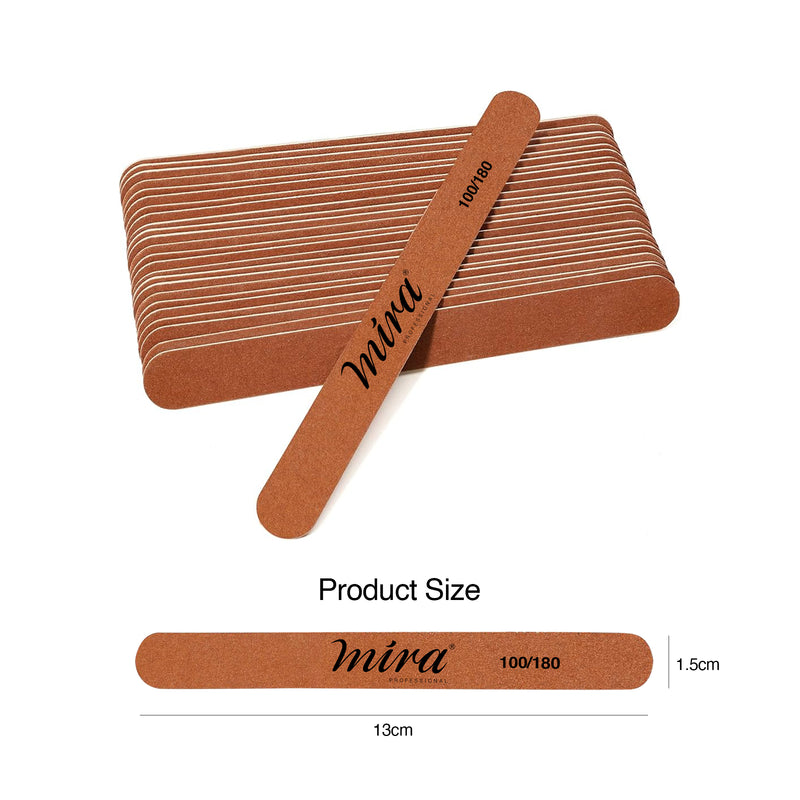 Professional Wooden Straight Nail File 50Pcs Mira 713