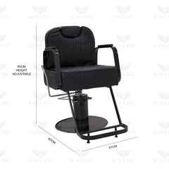 High-Quality Salon Spa Ladies Chair in Black Professional Hair Styling Chair