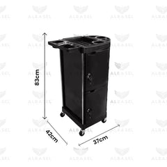 Professional Salon Trolley - black trolley- al basel cosmetics