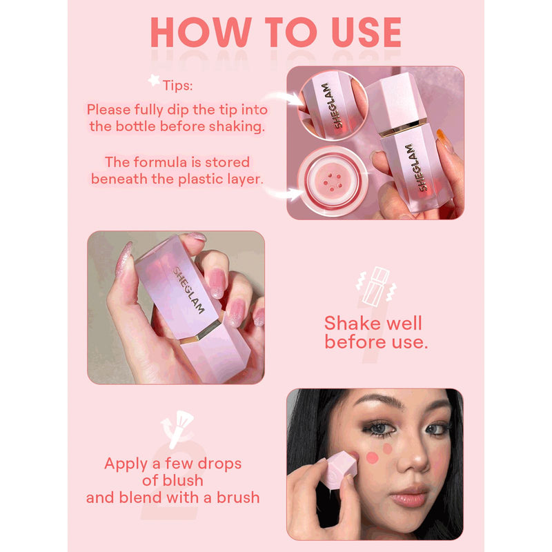 SHEGLAM Real Deal Color Bloom Liquid Blush - Long-Lasting Matte Blush UAE - Al Basel Cosmetics UAE - liquid blush