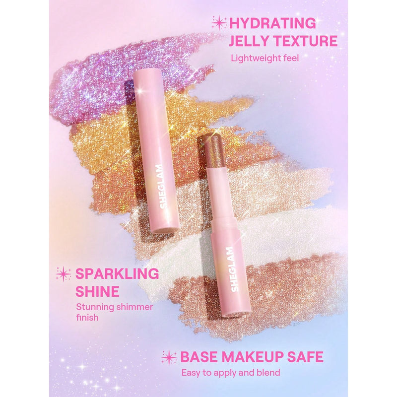 SHEGLAM Rosy Gem Crystal Jelly Glaze Stick - Dewy Shimmer Stick UAE - Al Basel Cosmetics UAE - Crystal Jelly Glaze Stick - Rosy Gem shade