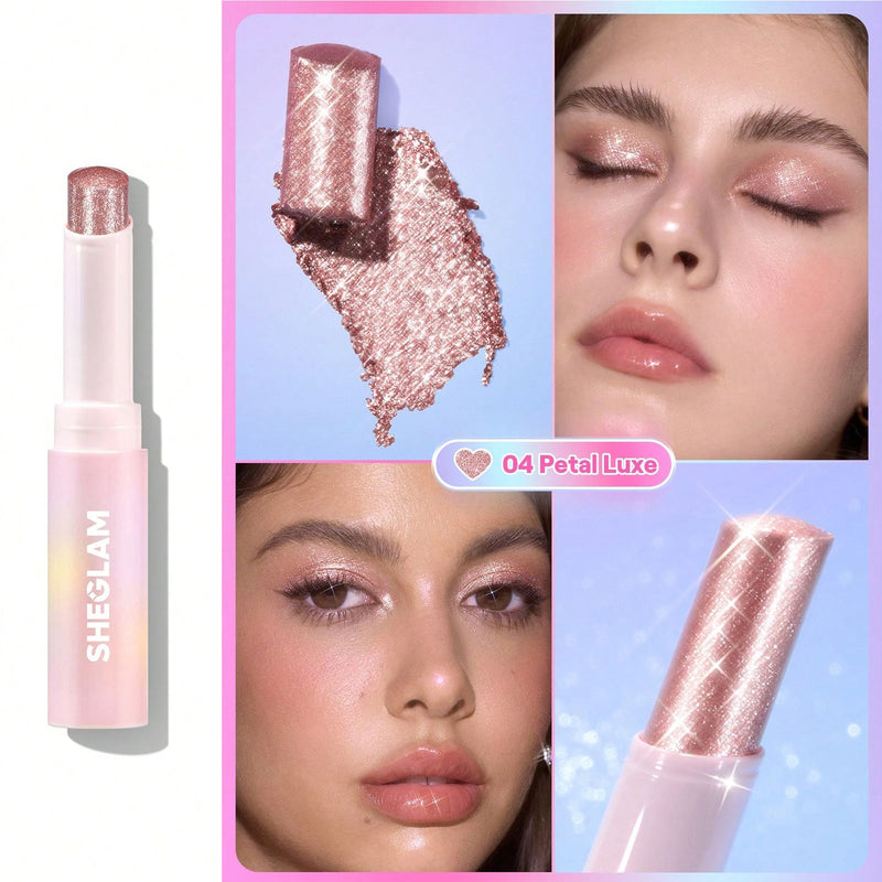 SHEGLAM Crystal Jelly Glaze Stick Petal Luxe | Fresh Pink Gloss – Al Basel UAE - Lipstick in pink shade - SHEGLAM tint for lip and cheeks - Al Basel Cosmetics - UAE