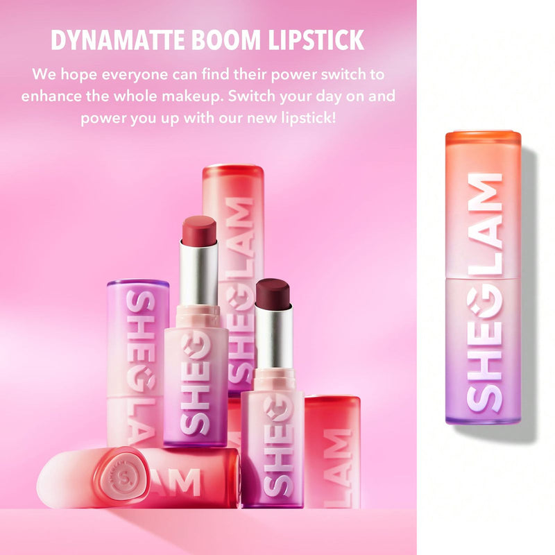 SHEGLAM Dynamatte Boom Matte Lipstick Encore Energy | Long-Lasting Lip Color UAE - Sheglam matte lipstick - SHEGAM UAE - Long lasting lipstick - Al Basel Cosmetics - UAE