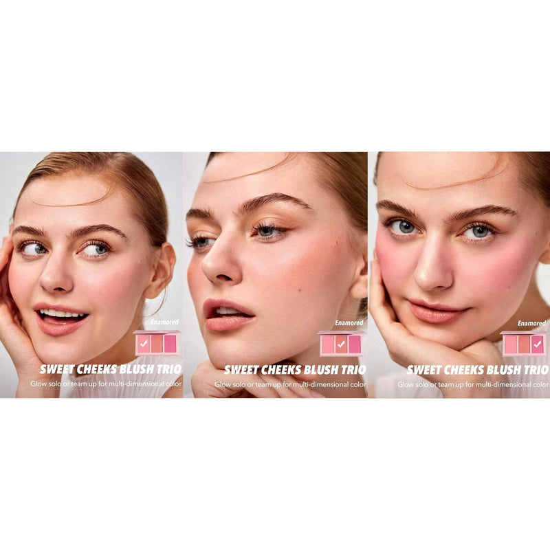 SHEGLAM Enamored Sweet Cheeks Blush Trio - Pink Tone Blush Palette UAE - Beauty Blush Palette - Make products in Dubai - Sheglam UAE - Al Basel Cosmetics
