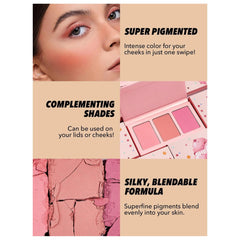 SHEGLAM Sunset Cruise Sweet Cheeks Blush Trio - Warm Tone Blush Palette UAE - Blush for makeup in UAE - Blush Palette - Al Basel Cosmetics - UAE