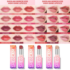 SHEGLAM Mirror Kiss High Shine Lipstick - Mirror shine lipstick - High shine lipstick for long lasting - Smooth lipstick in UAE - SHEGLAM UAE - Al Basel Cosmetics