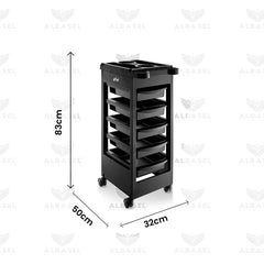 Salon Hairdresser Trolley Black - al basel cosmetics - salon trolley