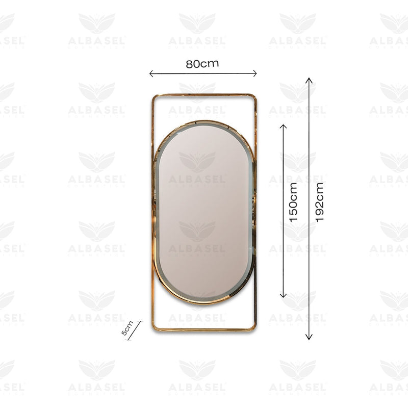 Wall Mounted Salon Mirror With LED light (Rose Gold) - Albasel cosmetics