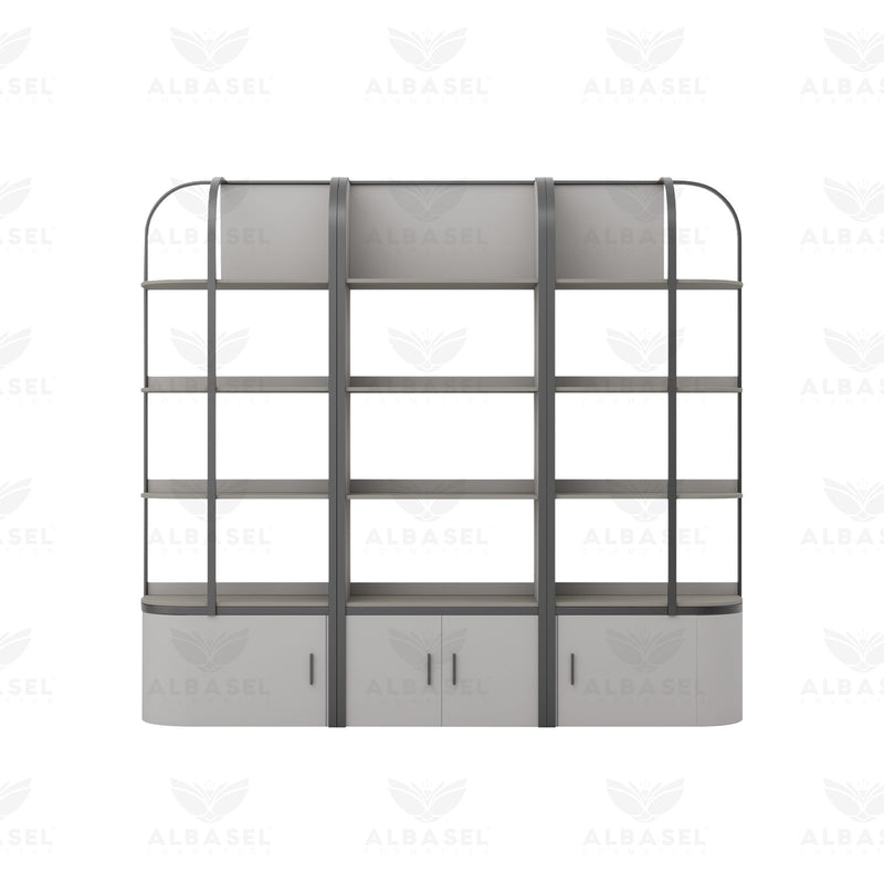 Salon & Spa Product Display Shelf Stand – Grey Color - Al Basel Cosmetics - UAE