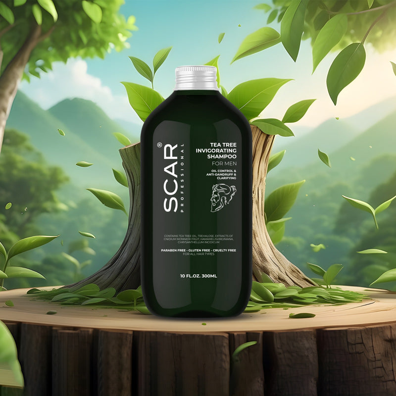 Tea Tree Invigorating Men Shampoo 300ml Scar - al basel cosmetics