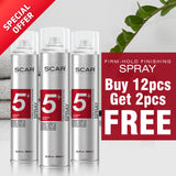 Firm Hold Finishing Scar Hair Spray 600ML Strong Hold 12 Pcs Pack Get2 Pcs free- firmholding- hairspray- hairstyling- hair setting spray- scar- package- al basel- Dubai