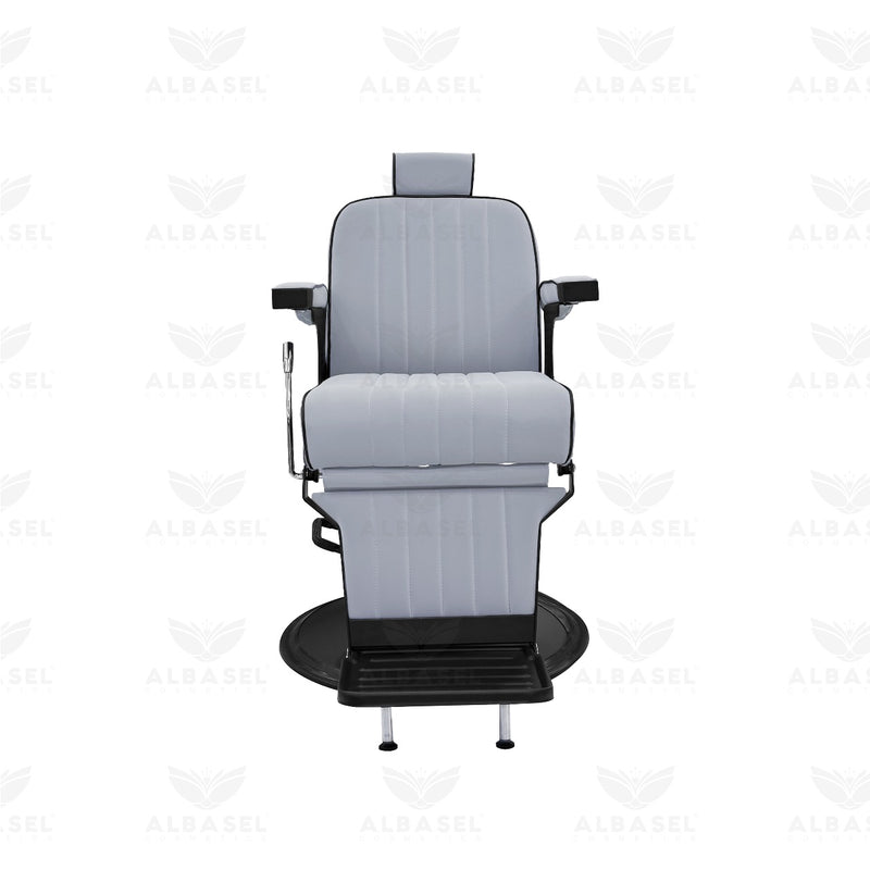 Silver and Black Barber Gents Salon Chair - salon chair - al basel cosmetics