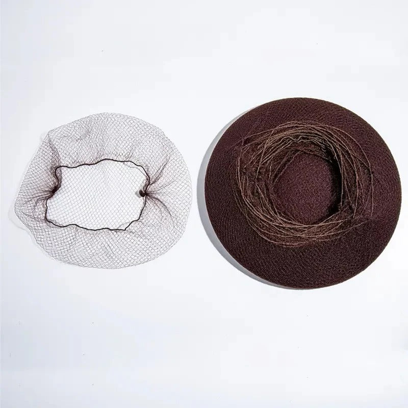 Solida Professional Hair Net Brown- Pack of 100 Pcs- hair net- hair cover- accessories- al basel- UAE