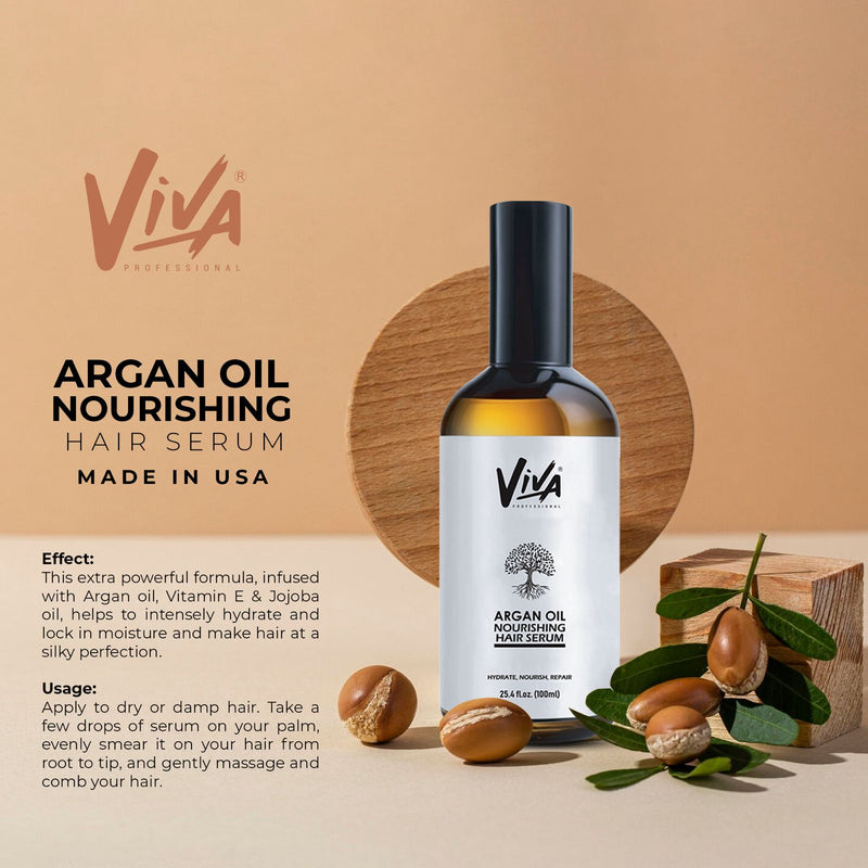 Argan Oil Nourishing Hair Serum 100ml Viva - al basel cosmetics