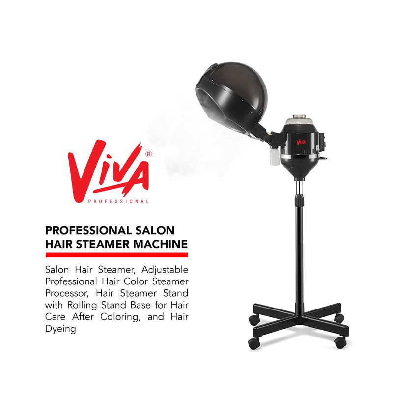 2 in 1 Hair Facial Steamer Machine Black MS Viva Professional 1002A- hair steamer- facial steamer- steamer-salon equipment-salon- spa-al basel- Dubai