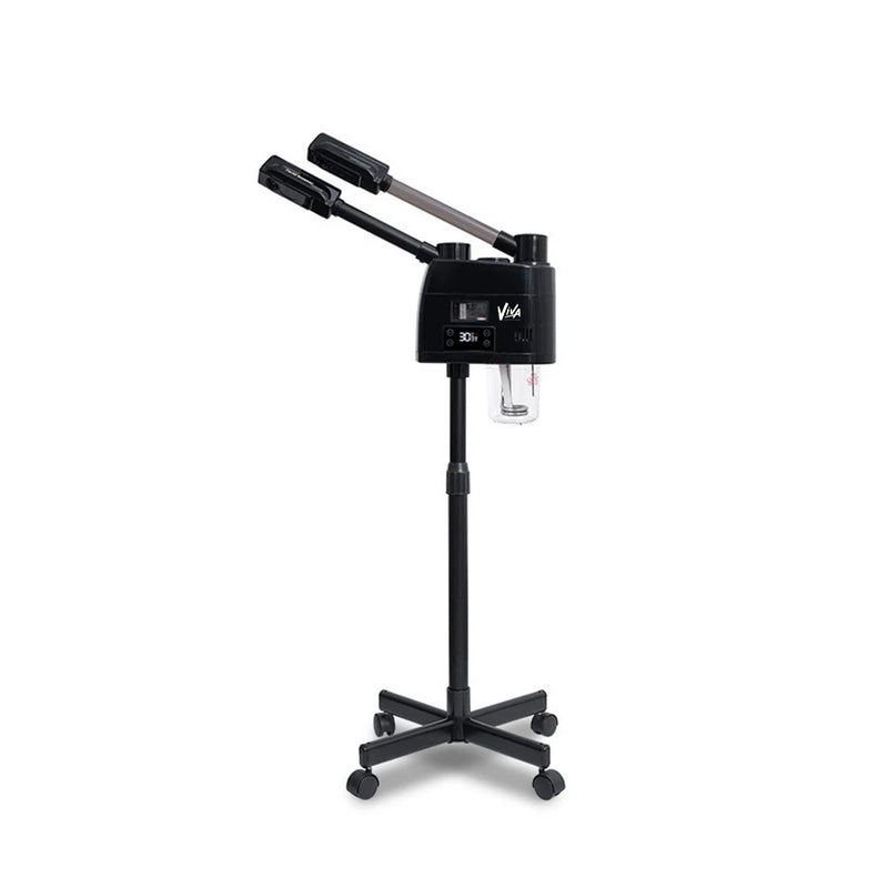 Viva Professional Black Hot and Cold Face Steamer Featuring Dual Pipe Design for Salon and Spa Use - facial steamer - hot and cold steamer - facial steamer Saudi Arabia - Salon equipments Oman - Al Basel Cosmetics - UAE
