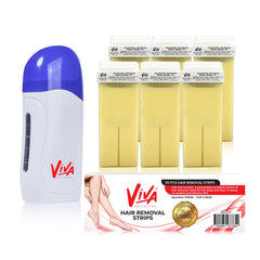 Portable Roll On Body Waxing Kit for Hair Removal Viva Professional- body waxing- waxing at home- salon- spa- body care- travel friendly- Al basel- UAE