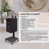 Black Nano Mist Ozone Hair Steamer – Professional Salon & Spa Use - Nano mist steamer - Hair steamer - Al Basel Cosmetics - UAE