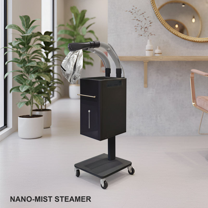 Black Nano Mist Ozone Hair Steamer – Professional Salon & Spa Use - Nano mist steamer - Hair steamer - Al Basel Cosmetics - UAE