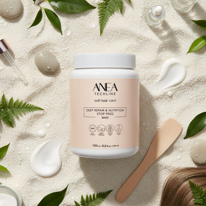 Anea Soft hair Care Hair Mask 1000ml Deep Repair & Nutrition - Hair mask for rizzy hair - silicone free hair mask in UAE - Al Basel Cosmetics - UAE