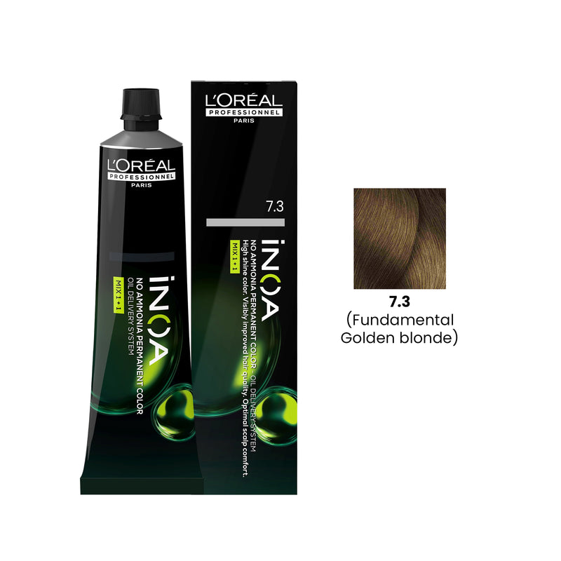 iNOA Hair Color 60g 7.3 Fundamental Golden Blonde Loreal Professional