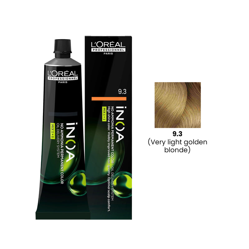 iNOA Hair Color 60g 9.3 Very Light Golden Blonde Loreal Professional
