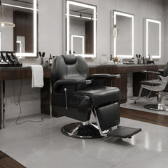 Gents Salon Barber Chair Black - Barber chair in UAE - Al Basel Cosmetics - UAE - Gents hair cutting chair