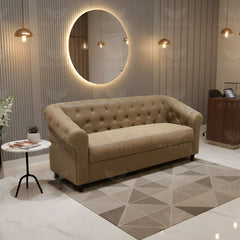 Reception Waiting Sofa Old Brown for salon & offices - Al Basel Cosmetics - UAE