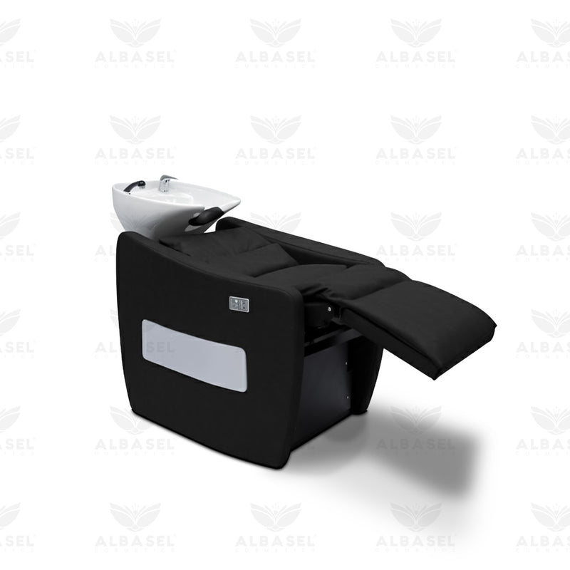 Electric Black Hair Washing Shampoo Chair with Light and Massage for Salon & Spa - Al Basel Cosmetics - UAE