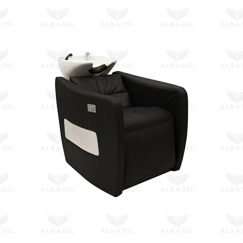 Electric Black Hair Washing Shampoo Chair with Light and Massage for Salon & Spa - Al Basel Cosmetics
