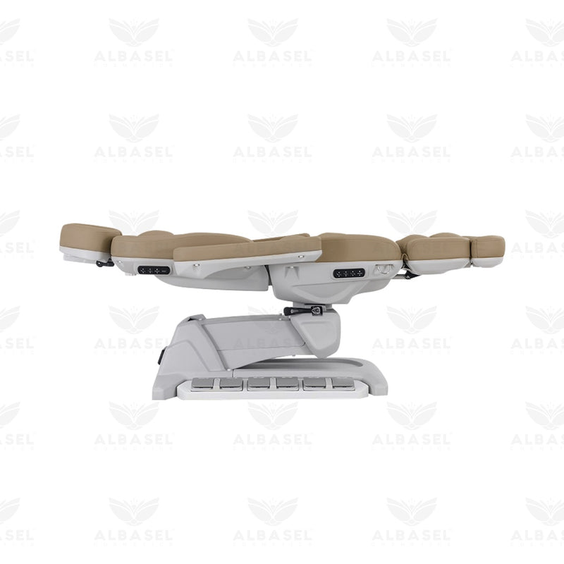 Brown All-Electric Medi Spa Exam Chair – Professional Adjustable Aesthetic Treatment Chair - clinical bed - spa massage bed - Massage bed Saudi Arabia - Clinical massage bed Oman - Al Basel Cosmetics - UAE