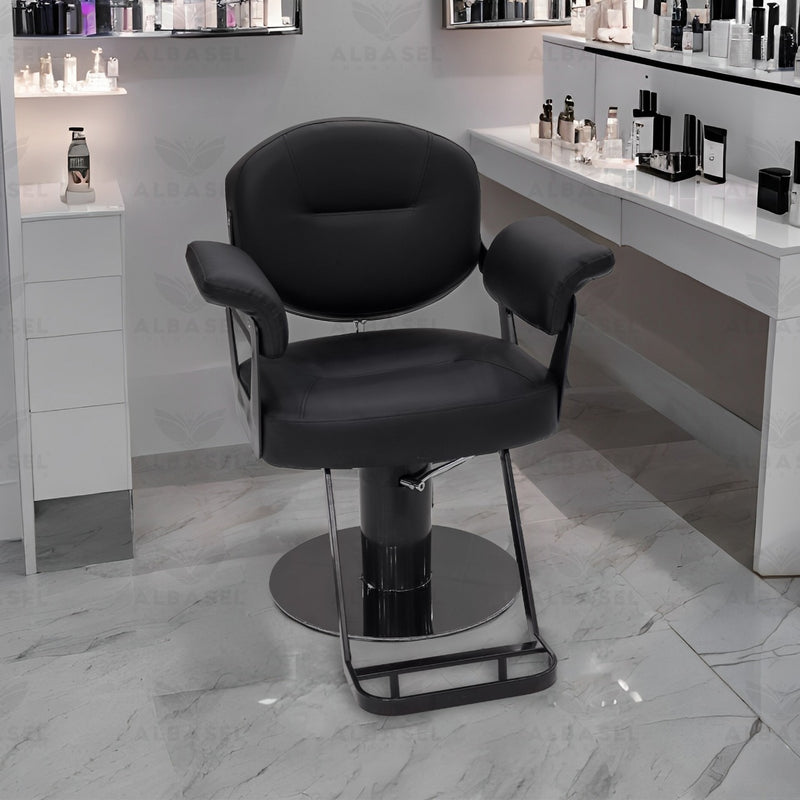 Professional Beauty Salon Ladies Hair Cutting Chair Black - Ladies Styling Chair Qatar - Ladies Chair Oman - Al Basel Cosmetics - UAE  - Salon Chair Bharain