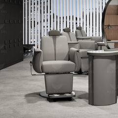 Grey Makeup Chair – Comfortable Salon & Spa Chair - styling chair UAE - Grey Salon Furniture Saudi Arabia - Al Basel Cosmetics - UAE