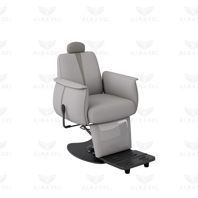Grey Makeup Chair – Comfortable Salon & Spa Chair - styling chair UAE - Grey Salon Furniture Saudi Arabia - Al Basel Cosmetics - UAE