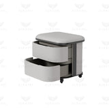 Professional Salon & Spa Pedicure Stool with 2-Tier Storage – Grey Color - Al Basel Cosmetics - UAE