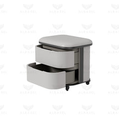 Professional Salon & Spa Pedicure Stool with 2-Tier Storage – Grey Color - Al Basel Cosmetics - UAE