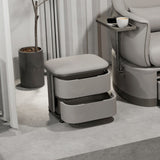 Professional Salon & Spa Pedicure Stool with 2-Tier Storage – Grey Color - Al Basel Cosmetics - UAE
