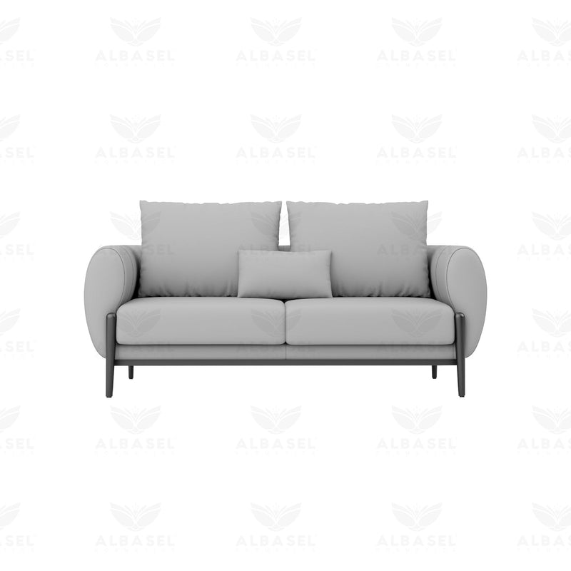Luxury Salon & Spa Reception Sofa – Grey Finish - Al Basel Cosmetics - UAE