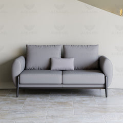 Luxury Salon & Spa Reception Sofa – Grey Finish - Al Basel Cosmetics - UAE