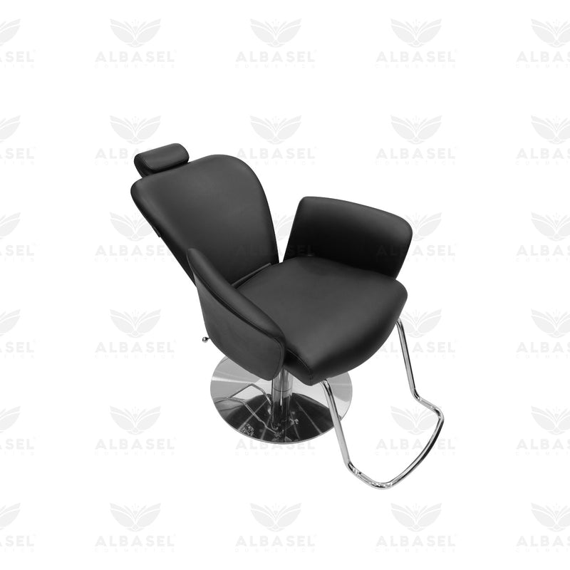 salon spa chair black - reclining salon chair - hydraulic beauty chair - professional ladies chair - adjustable salon furniture - beauty spa equipment UAE - salon hydraulic chair saudi arabia - Al Basel Cosmetics - UAE