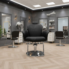 salon spa chair black - reclining salon chair - hydraulic beauty chair - professional ladies chair - adjustable salon furniture - beauty spa equipment UAE - salon hydraulic chair saudi arabia - Al Basel Cosmetics - UAE