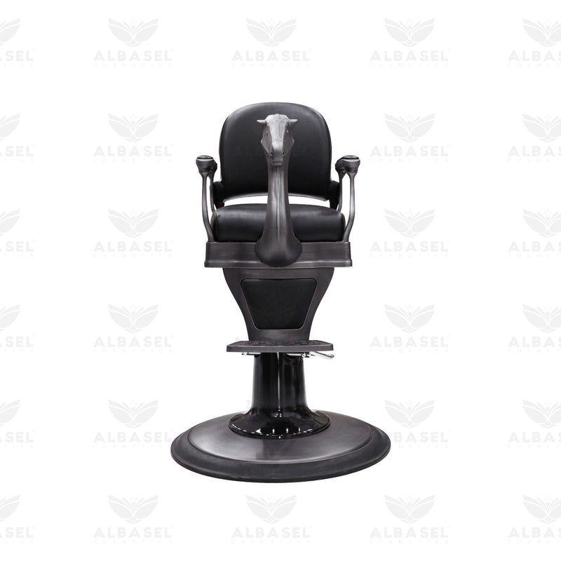 Black Horse Barber Chair for Kids with Adjustable Hydraulic Lift - Al Basel Cosmetics - Kids barber chair - UAE