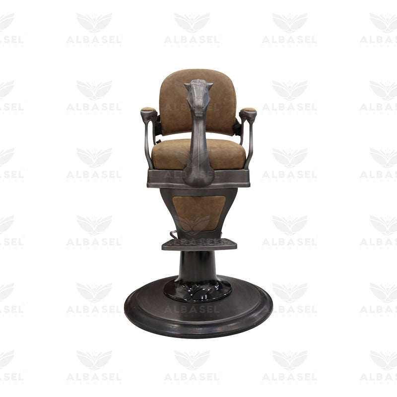 Old Brown Kids Vintage Horse Barber Chair with Hydraulic Base - Al Basel Cosmetics - UAE