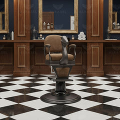 Old Brown Kids Vintage Horse Barber Chair with Hydraulic Base - Al Basel Cosmetics - UAE