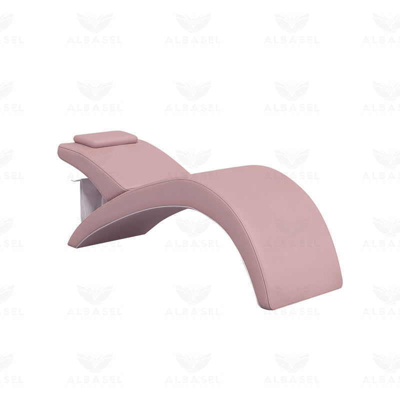 Curved Pink Lash Bed for Beauty Salons – Professional Salon & Spa Use - Massage bed in UAE - Al Basel Cosmetics - UAE - Curved lash bed - Salon furniture in Qatar