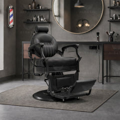 Professional Hydraulic Barber Chair – Adjustable Headrest & Reclining Heavy-Duty Salon Styling Chair - barber chair - black barber chair in UAE - Al Basel Cosmetics - UAE