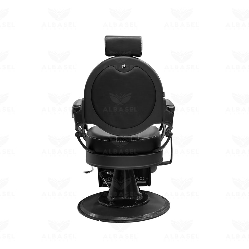Professional Hydraulic Barber Chair – Adjustable Headrest & Reclining Heavy-Duty Salon Styling Chair - barber chair - black barber chair in UAE - Al Basel Cosmetics - UAE