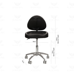 Professional Black Hydraulic Swivel Stool Chair – Reclining - salon chair in Abu Dhabi - Salon stool - Al Basel Cosmetics - UAE